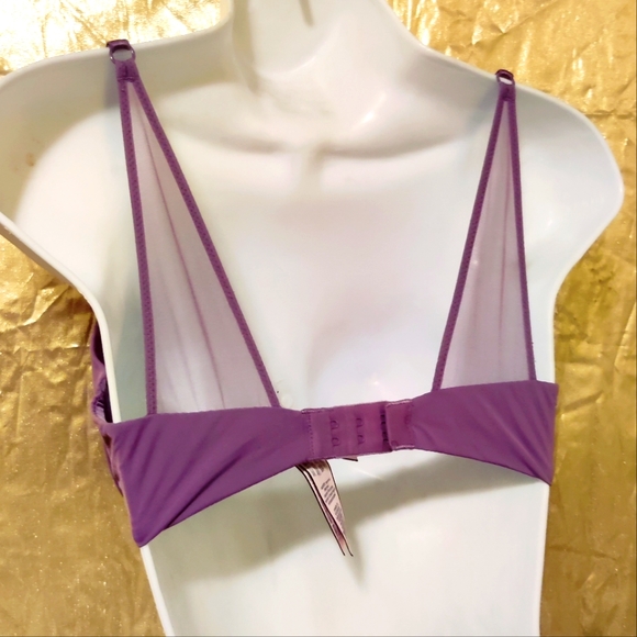 Victoria's Secret PINK Uplift Semi Demi Push Up Bra Size 32C Color: Eggplant EUC - Picture 5 of 11